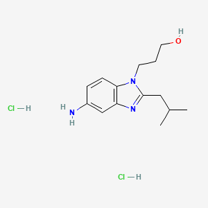3-(5-amino-2-isobutyl-1H-benzo[d]imidazol-1-yl)propan-1-ol dihydrochloride