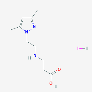 3-((2-(3,5-dimethyl-1H-pyrazol-1-yl)ethyl)amino)propanoic acid hydroiodide