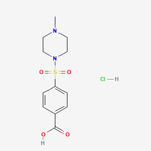 molecular formula C12H17ClN2O4S B7855830 4-((4-Methylpiperazin-1-yl)sulfonyl)benzoic acid hydrochloride 