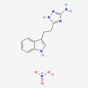 molecular formula C12H14N6O3 B7855863 5-(2-(1H-indol-3-yl)ethyl)-1H-1,2,4-triazol-3-amine nitrate 