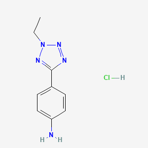 molecular formula C9H12ClN5 B7855899 4-(2-ethyl-2H-tetrazol-5-yl)aniline hydrochloride 