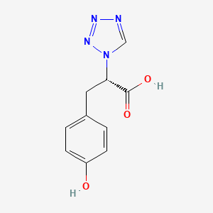molecular formula C10H10N4O3 B7855900 (S)-3-(4-hydroxyphenyl)-2-(1H-tetrazol-1-yl)propanoic acid 