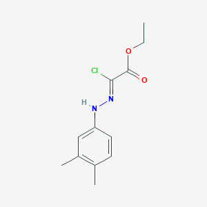 molecular formula C12H15ClN2O2 B7856002 Acetic Acid, Chloro((3,4-dimethylphenyl)hydrazono)-, Ethyl Ester 