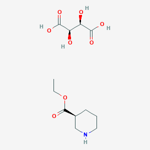 molecular formula C12H21NO8 B7856016 Ethyl (S)-nipecotate L-tartrate 