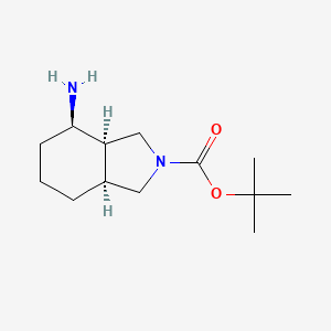 molecular formula C13H24N2O2 B7856033 (3aR,4R,7aS)-tert-Butyl 4-aminohexahydro-1H-isoindole-2(3H)-carboxylate 