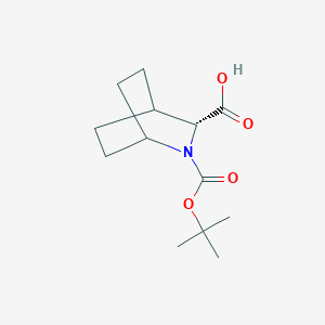 molecular formula C13H21NO4 B7856037 (3R)-2-tert-butoxycarbonyl-2-azabicyclo[2.2.2]octane-3-carboxylic acid 