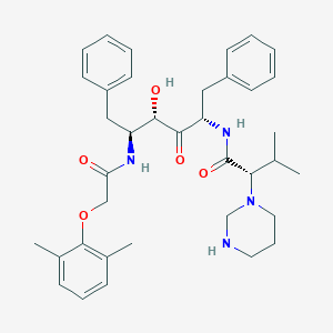 molecular formula C37H48N4O5 B7856049 (S)-N-((2S,4S,5S)-5-(2-(2,6-dimethylphenoxy)acetamido)-4-hydroxy-3-oxo-1,6-diphenylhexan-2-yl)-3-methyl-2-(tetrahydropyrimidin-1(2H)-yl)butanamide 