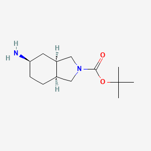 molecular formula C13H24N2O2 B7856109 (3AR,5R,7aS)-tert-butyl 5-aminohexahydro-1H-isoindole-2(3H)-carboxylate 
