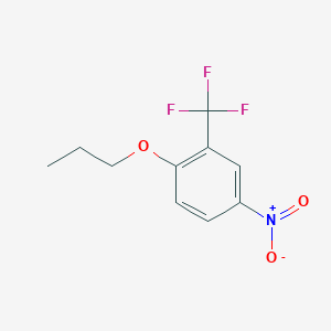 molecular formula C10H10F3NO3 B7856127 4-Nitro-1-propoxy-2-(trifluoromethyl)benzene 