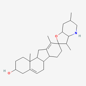 molecular formula C27H41NO2 B7856197 3',6',10,11b-tetramethylspiro[2,3,4,6,6a,6b,7,8,11,11a-decahydro-1H-benzo[a]fluorene-9,2'-3a,4,5,6,7,7a-hexahydro-3H-furo[3,2-b]pyridine]-3-ol 