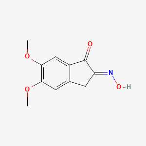 molecular formula C11H11NO4 B7856313 5,6-dimethoxy-2-nitroso-2,3-dihydro-1H-inden-1-one 