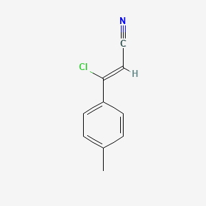 molecular formula C10H8ClN B7856380 2-Propenenitrile, 3-chloro-3-(4-methylphenyl)- 