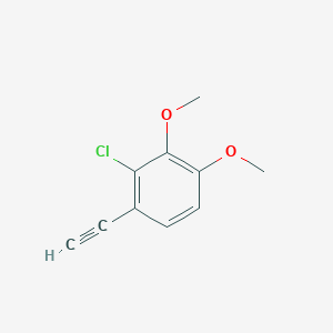 molecular formula C10H9ClO2 B7856392 2-Chloro-1-ethynyl-3,4-dimethoxybenzene 