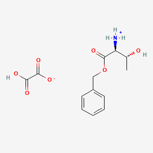 2-hydroxy-2-oxoacetate;[(2S,3R)-3-hydroxy-1-oxo-1-phenylmethoxybutan-2-yl]azanium