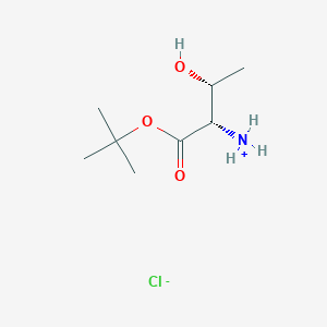 molecular formula C8H18ClNO3 B7856426 [(2S,3R)-3-hydroxy-1-[(2-methylpropan-2-yl)oxy]-1-oxobutan-2-yl]azanium;chloride 