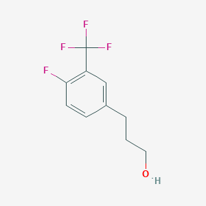 molecular formula C10H10F4O B7856498 3-(4-Fluoro-3-trifluoromethyl-phenyl)-propan-1-ol 