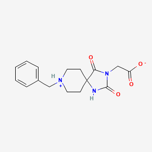 molecular formula C16H19N3O4 B7856567 2-(8-Benzyl-2,4-dioxo-1,3-diaza-8-azoniaspiro[4.5]decan-3-yl)acetate 