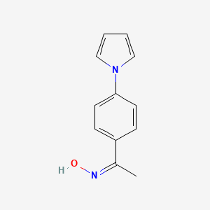 molecular formula C12H12N2O B7856693 (1Z)-1-[4-(1H-pyrrol-1-yl)phenyl]ethanone oxime 