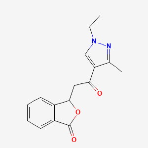 3-[2-(1-ethyl-3-methylpyrazol-4-yl)-2-oxoethyl]-3H-2-benzofuran-1-one