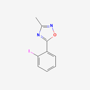 molecular formula C9H7IN2O B7856702 5-(2-Iodophenyl)-3-methyl-1,2,4-oxadiazole 