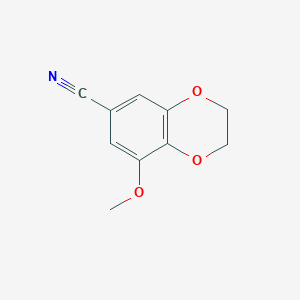 molecular formula C10H9NO3 B7856715 8-Methoxy-2,3-dihydro-1,4-benzodioxine-6-carbonitrile 