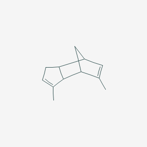 molecular formula C12H16 B7856724 Tricyclo[5.2.1.0(2.6)]deca-3,8-diene, 3,9-dimethyl CAS No. 67003-10-5
