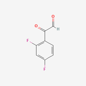 molecular formula C8H4F2O2 B7856770 2-(2,4-Difluorophenyl)-2-oxoacetaldehyde 