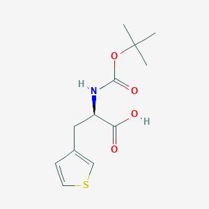 molecular formula C12H17NO4S B7856796 (R)-2-((tert-Butoxycarbonyl)amino)-3-(thiophen-3-yl)propanoic acid 
