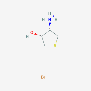 molecular formula C4H10BrNOS B7856804 [(3S,4R)-4-hydroxythiolan-3-yl]azanium;bromide 