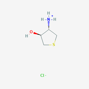 molecular formula C4H10ClNOS B7856810 [(3S,4S)-4-hydroxythiolan-3-yl]azanium;chloride 