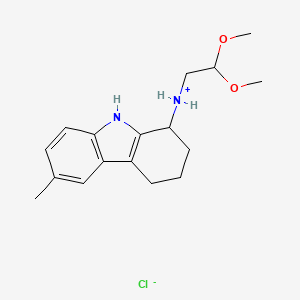 molecular formula C17H25ClN2O2 B7856812 2,2-dimethoxyethyl-(6-methyl-2,3,4,9-tetrahydro-1H-carbazol-1-yl)azanium;chloride 