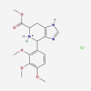 molecular formula C17H22ClN3O5 B7856820 methyl 4-(2,3,4-trimethoxyphenyl)-4,5,6,7-tetrahydro-1H-imidazo[4,5-c]pyridin-5-ium-6-carboxylate;chloride 