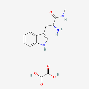 molecular formula C14H17N3O5 B7856837 (R)-2-amino-3-(1H-indol-3-yl)-N-methylpropanamide oxalate 