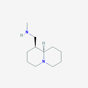 molecular formula C11H22N2 B7856841 N-methyl-1-((1S,9aR)-octahydro-1H-quinolizin-1-yl)methanamine 