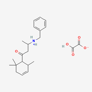 Benzyl-[4-oxo-4-(2,6,6-trimethylcyclohex-3-en-1-yl)butan-2-yl]azanium;2-hydroxy-2-oxoacetate