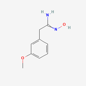 molecular formula C9H12N2O2 B7856903 N'-hydroxy-2-(3-methoxyphenyl)ethanimidamide 