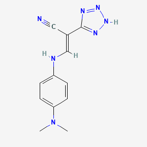 3-{[4-(dimethylamino)phenyl]amino}-2-(1H-1,2,3,4-tetrazol-5-yl)prop-2-enenitrile