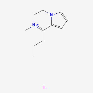 molecular formula C11H17IN2 B7856962 2-Methyl-1-propyl-3,4-dihydropyrrolo[1,2-a]pyrazin-2-ium iodide 