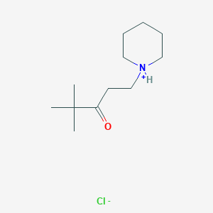 molecular formula C12H24ClNO B7856972 4,4-Dimethyl-1-piperidin-1-ium-1-ylpentan-3-one;chloride 