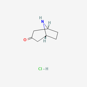molecular formula C7H12ClNO B7857102 (1S,5R)-8-Azabicyclo[3.2.1]octan-3-one hydrochloride 