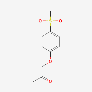 molecular formula C10H12O4S B7857149 1-[4-(Methylsulfonyl)phenoxy]-2-propanone 