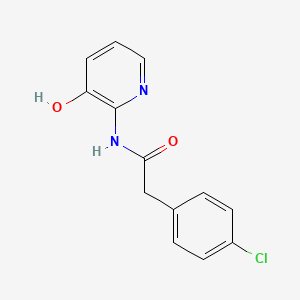 molecular formula C13H11ClN2O2 B7857152 2-(4-chlorophenyl)-N-(3-hydroxypyridin-2-yl)acetamide 
