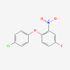 molecular formula C12H7ClFNO3 B7857163 1-(4-Chlorophenoxy)-4-fluoro-2-nitro-benzene 