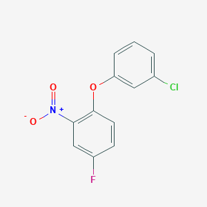 molecular formula C12H7ClFNO3 B7857168 1-(3-Chlorophenoxy)-4-fluoro-2-nitrobenzene 