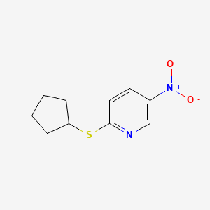 molecular formula C10H12N2O2S B7857170 2-(Cyclopentylsulfanyl)-5-nitropyridine 