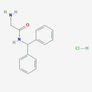 molecular formula C15H17ClN2O B7857204 2-amino-N-benzhydrylacetamide hydrochloride 