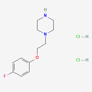 molecular formula C12H19Cl2FN2O B7857211 1-(2-(4-Fluorophenoxy)ethyl)piperazine dihydrochloride 