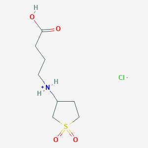 molecular formula C8H16ClNO4S B7857213 3-Carboxypropyl-(1,1-dioxothiolan-3-yl)azanium;chloride 
