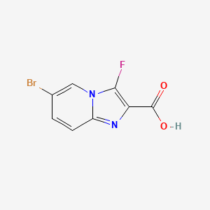 molecular formula C8H4BrFN2O2 B7857220 6-Bromo-3-fluoroimidazo[1,2-a]pyridine-2-carboxylic acid 
