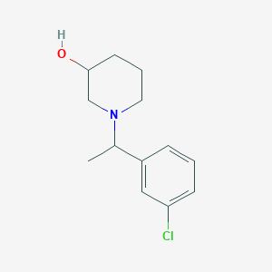 molecular formula C13H18ClNO B7857255 1-(1-(3-Chlorophenyl)ethyl)piperidin-3-ol CAS No. 1033013-42-1